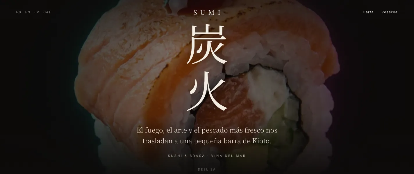 Sitio de un restaurante de sushi